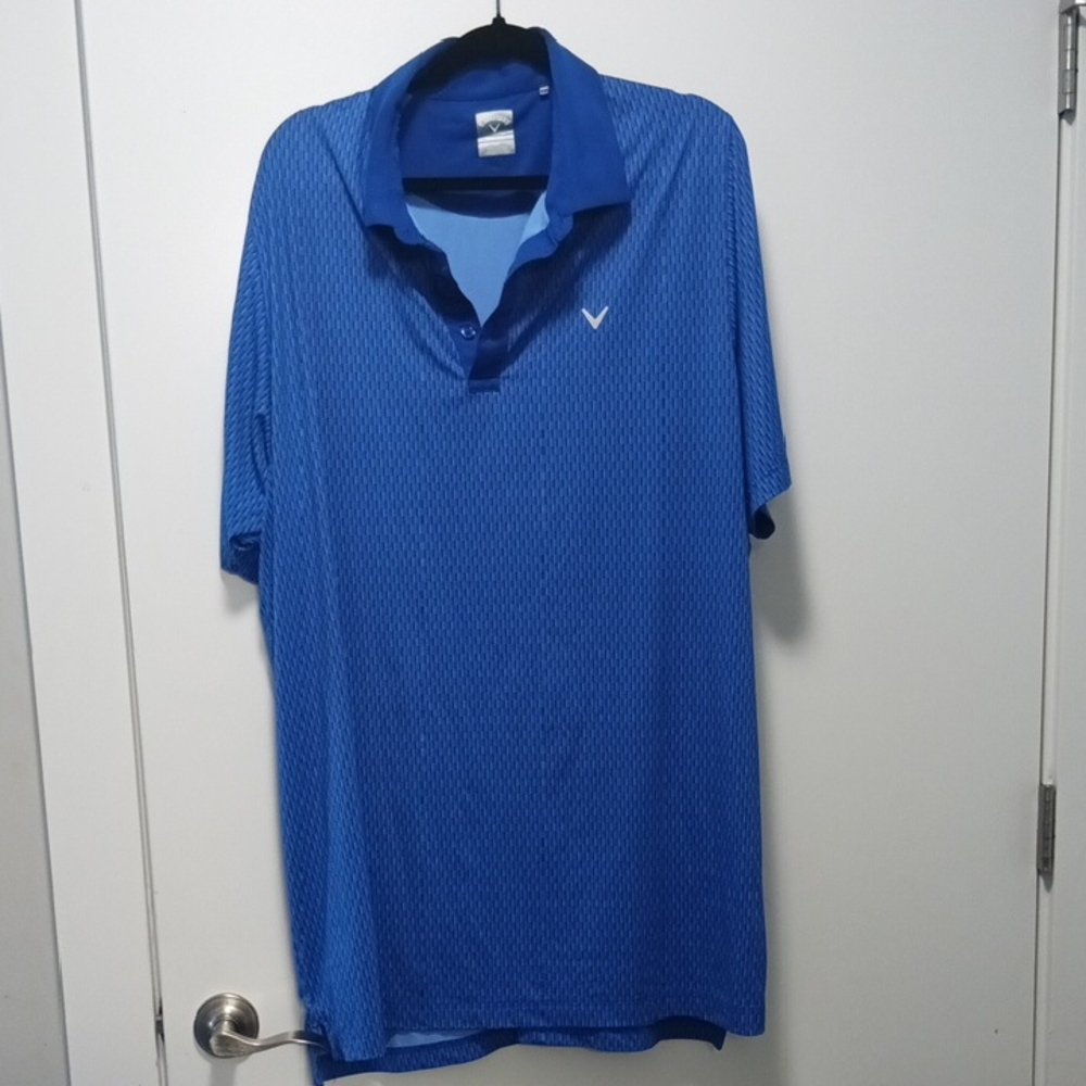 Callaway Men's Polo in Vibrant Blue Opti-dri Size XLT